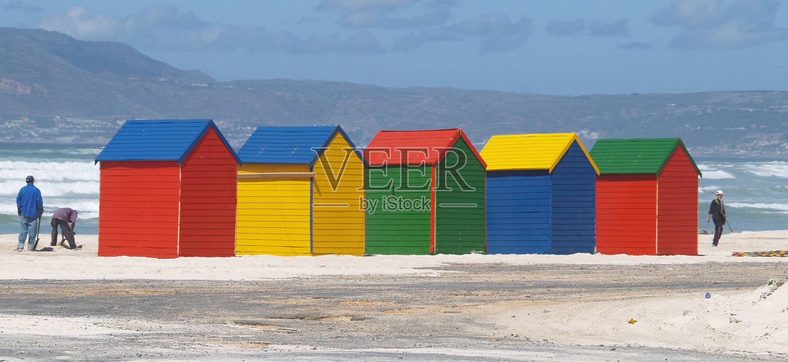 海滩小屋。照片摄影图片