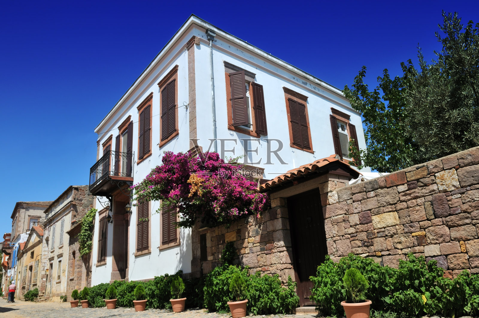 带花园的房子照片摄影图片