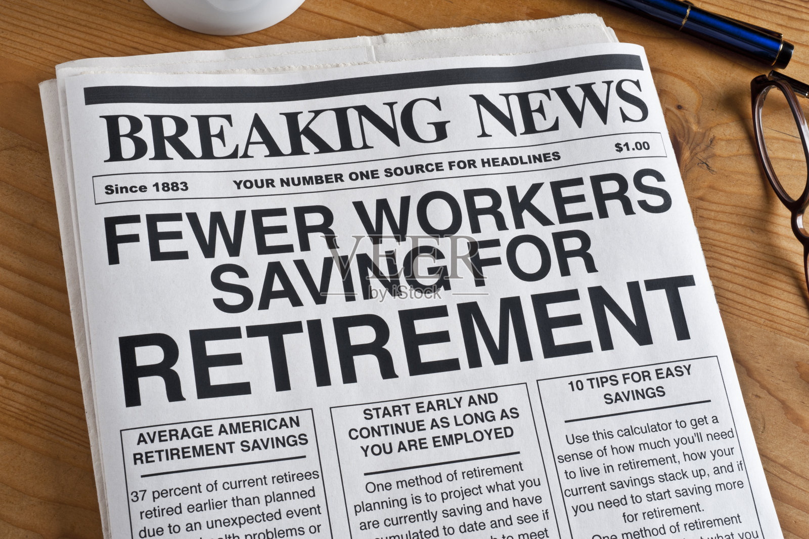 退休储蓄的标题照片摄影图片