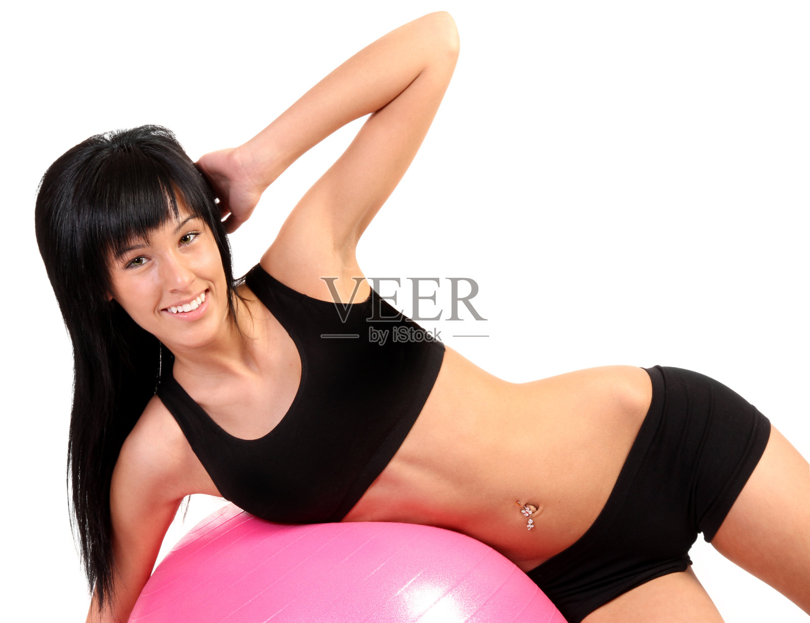 漂亮的女孩锻炼照片摄影图片