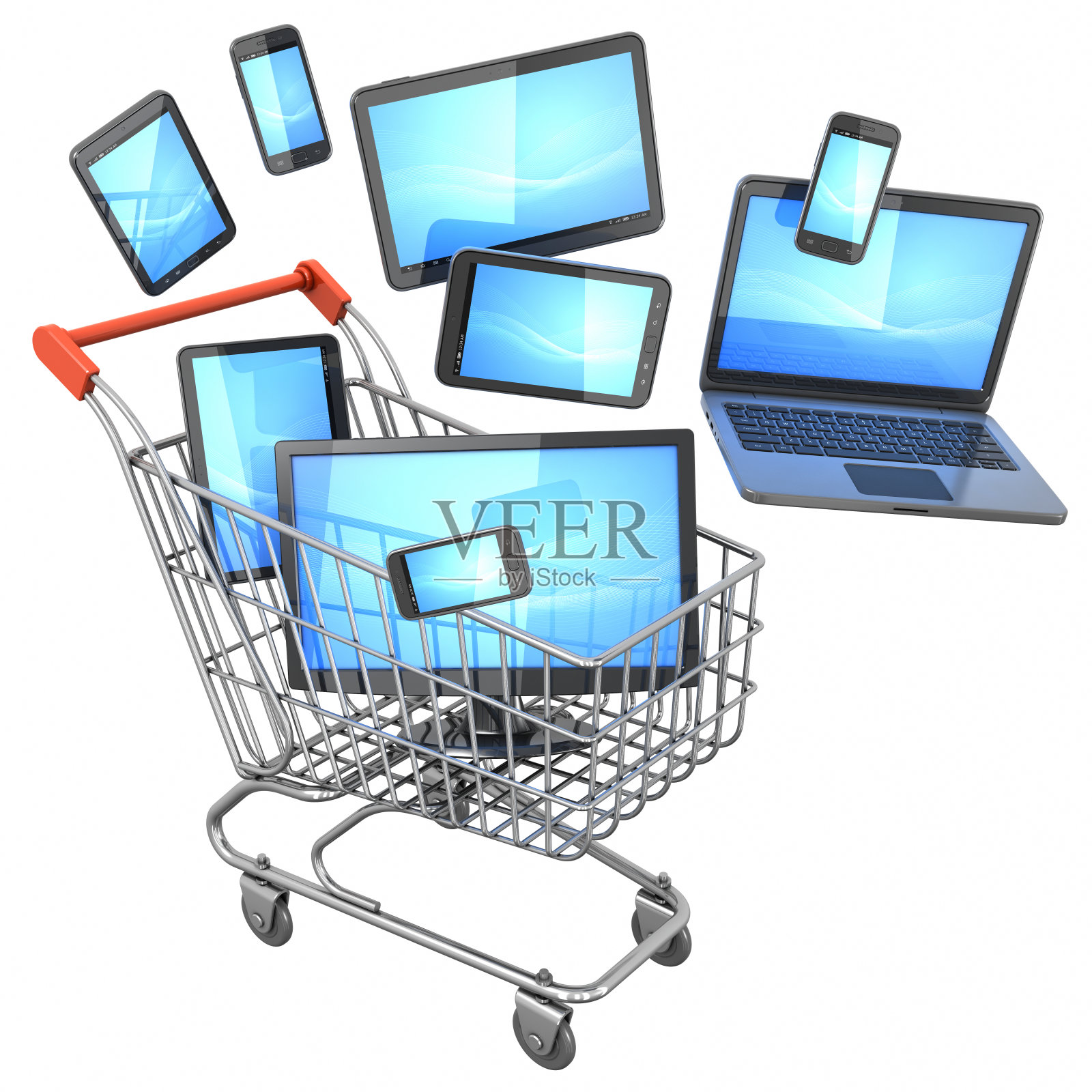 购物车电脑& &;电子产品照片摄影图片