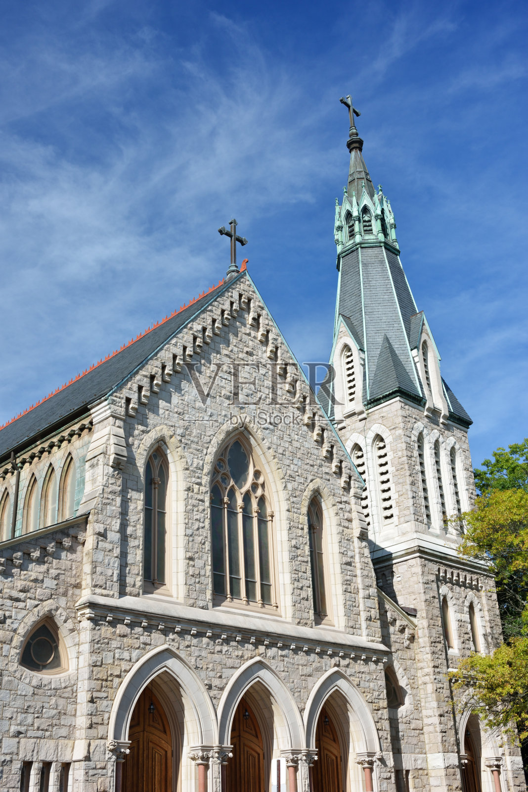 兰伯特维尔的罗马天主教堂照片摄影图片