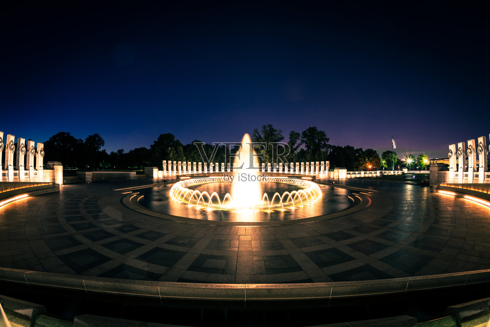 华盛顿的第二次世界大战喷泉照片摄影图片