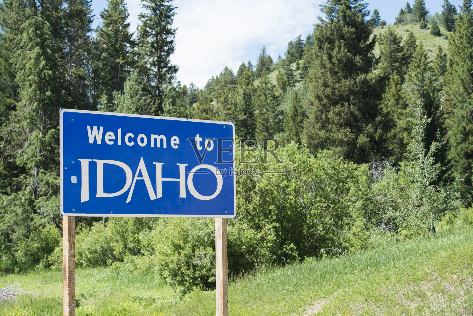 欢迎来到爱达荷标识照片摄影图片
