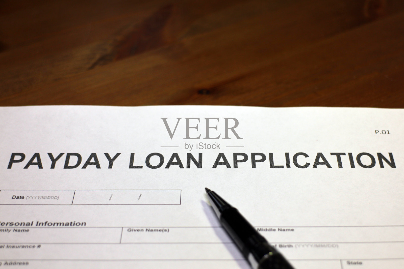 发薪日贷款申请照片摄影图片