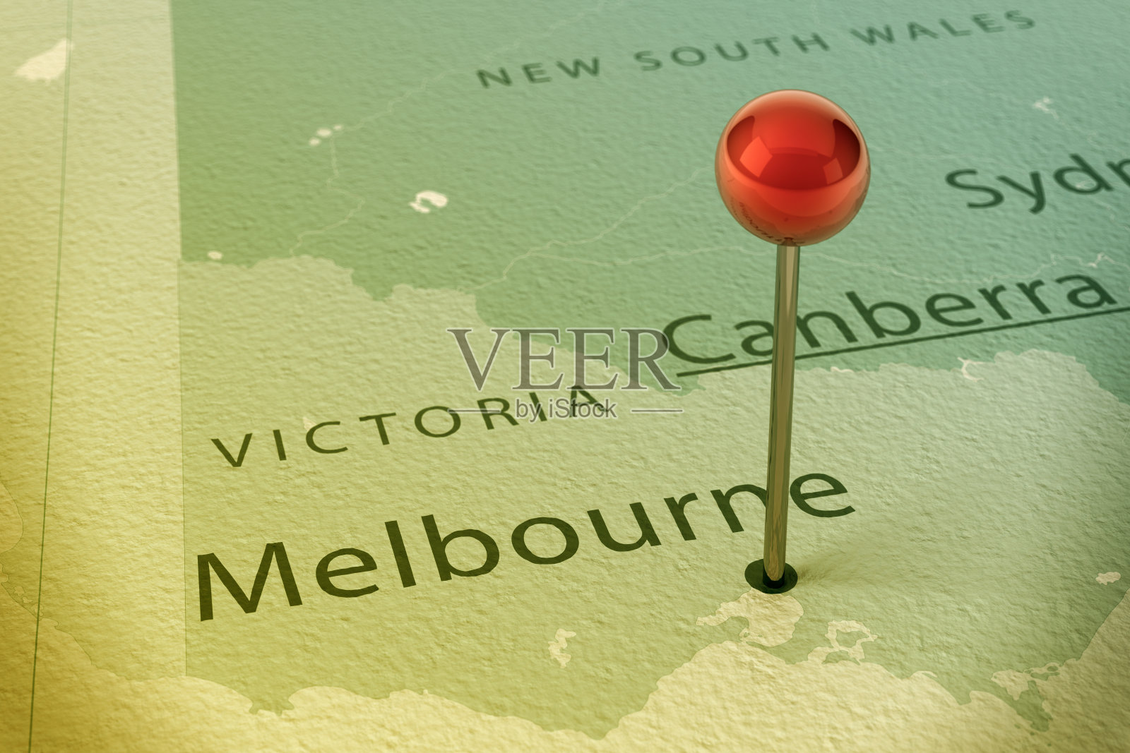 墨尔本地图城市直针古董照片摄影图片