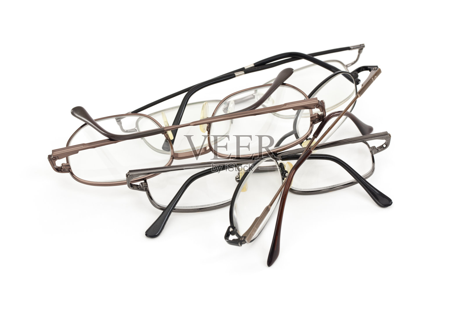 一堆旧眼镜照片摄影图片