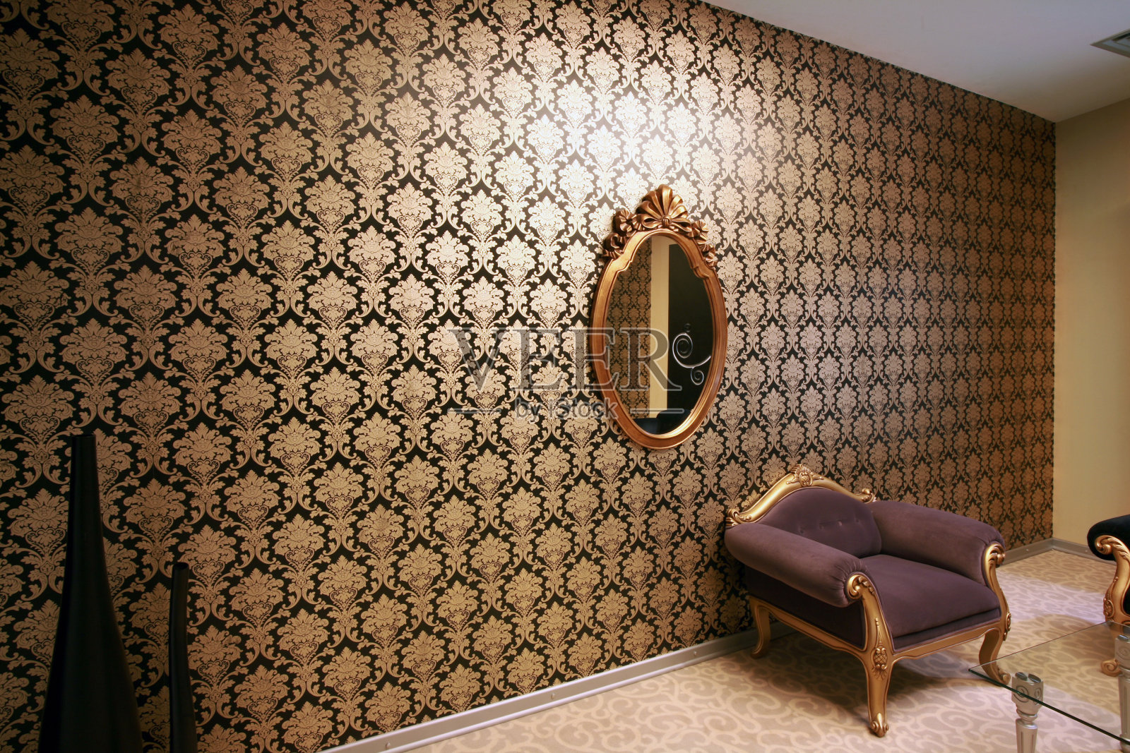 复古的客厅里照片摄影图片