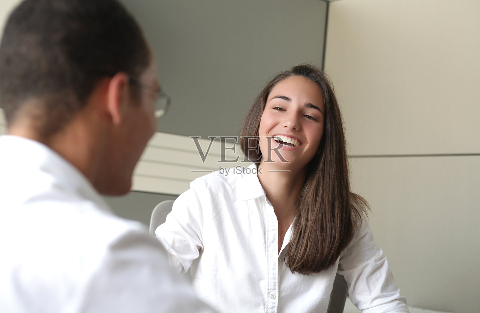 愉快的面试照片摄影图片