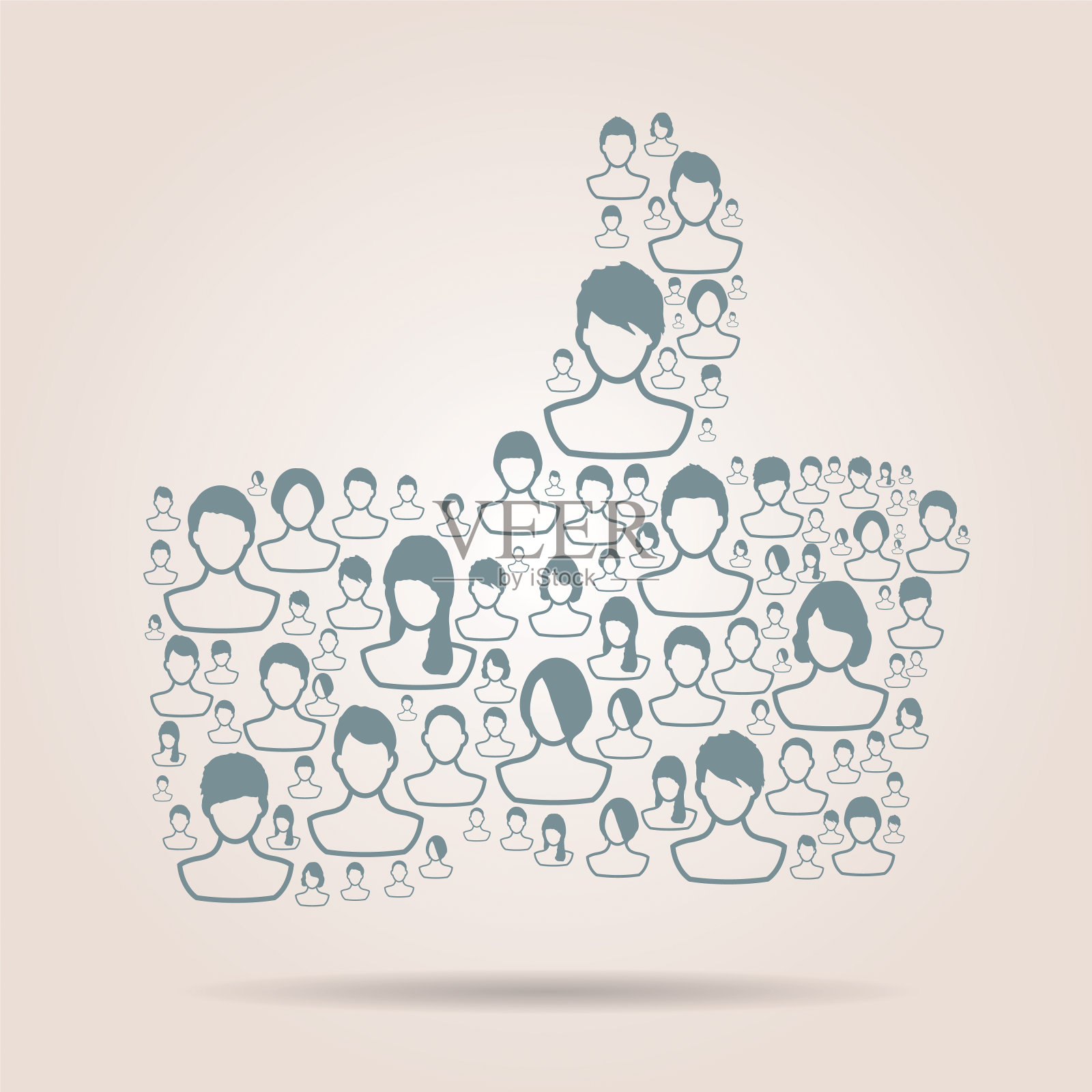 社交媒体赞插画图片素材