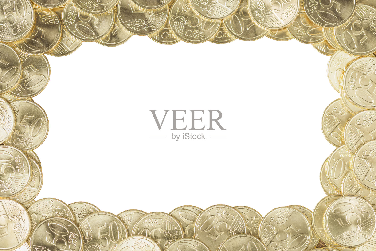 金币做的相框照片摄影图片