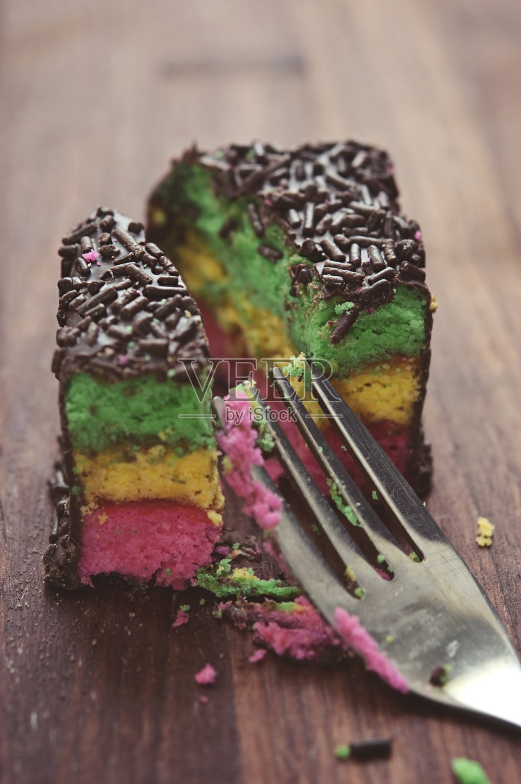 彩虹巧克力治疗照片摄影图片