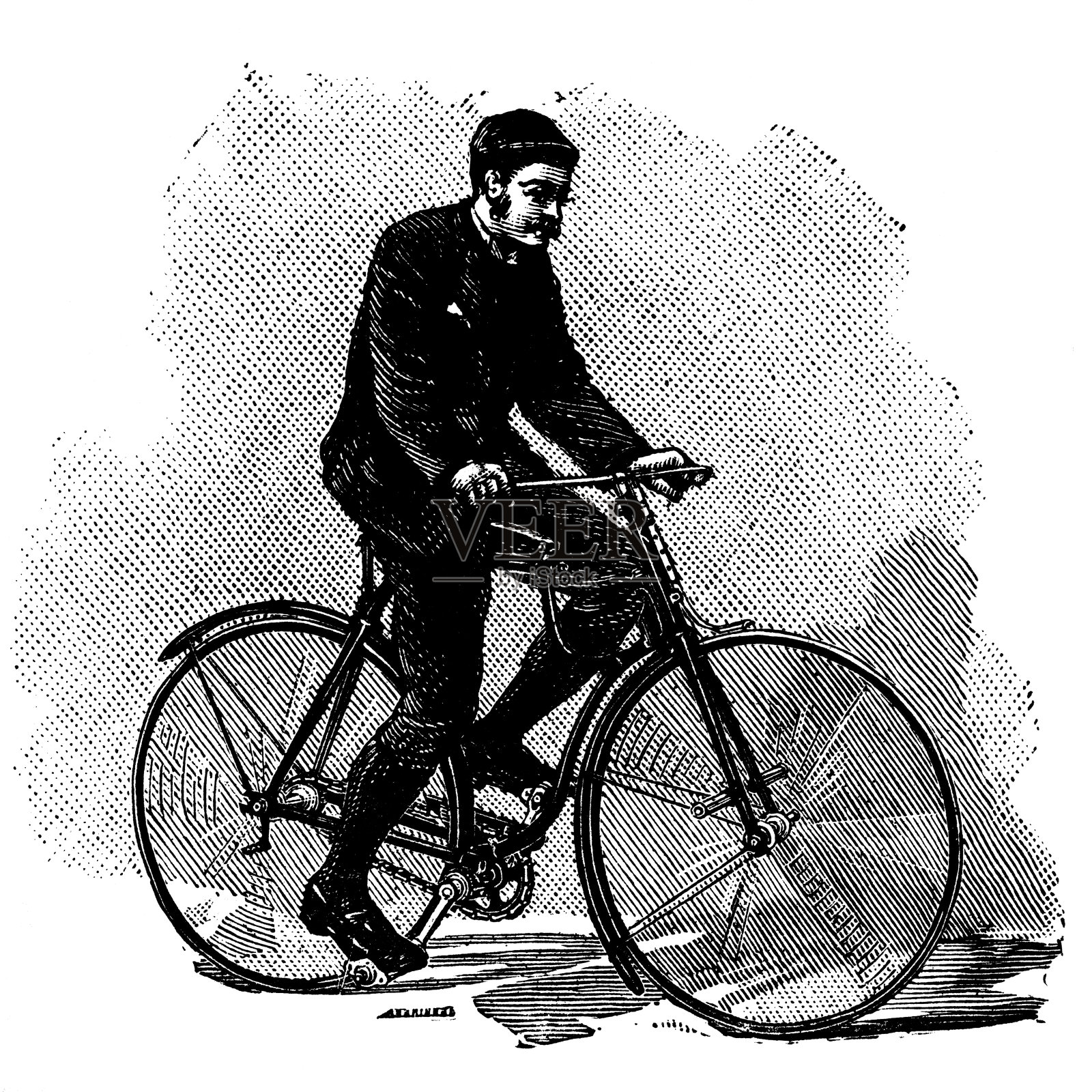 旧自行车设计元素图片