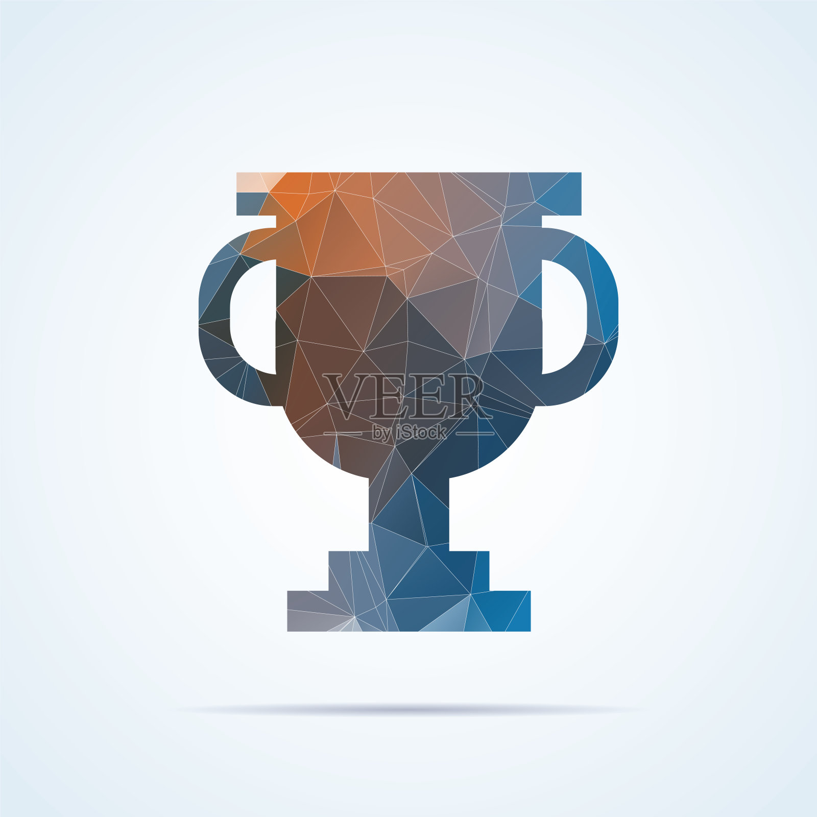 几何奖杯图标插画图片素材