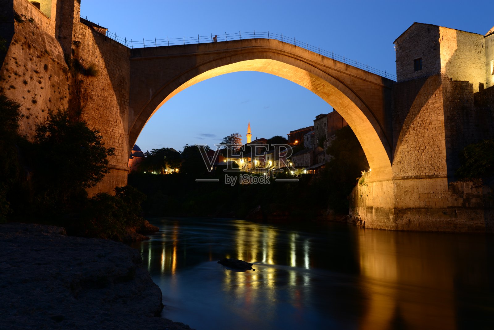 莫斯塔尔夜照照片摄影图片
