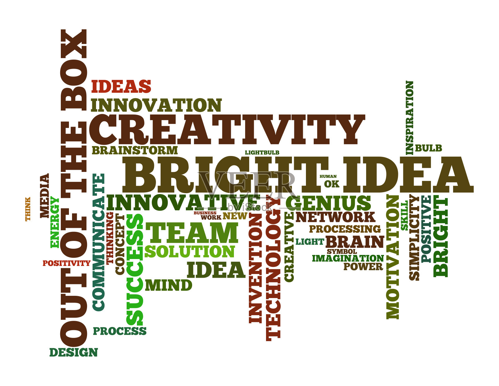 鼓舞人心的词云插画图片素材