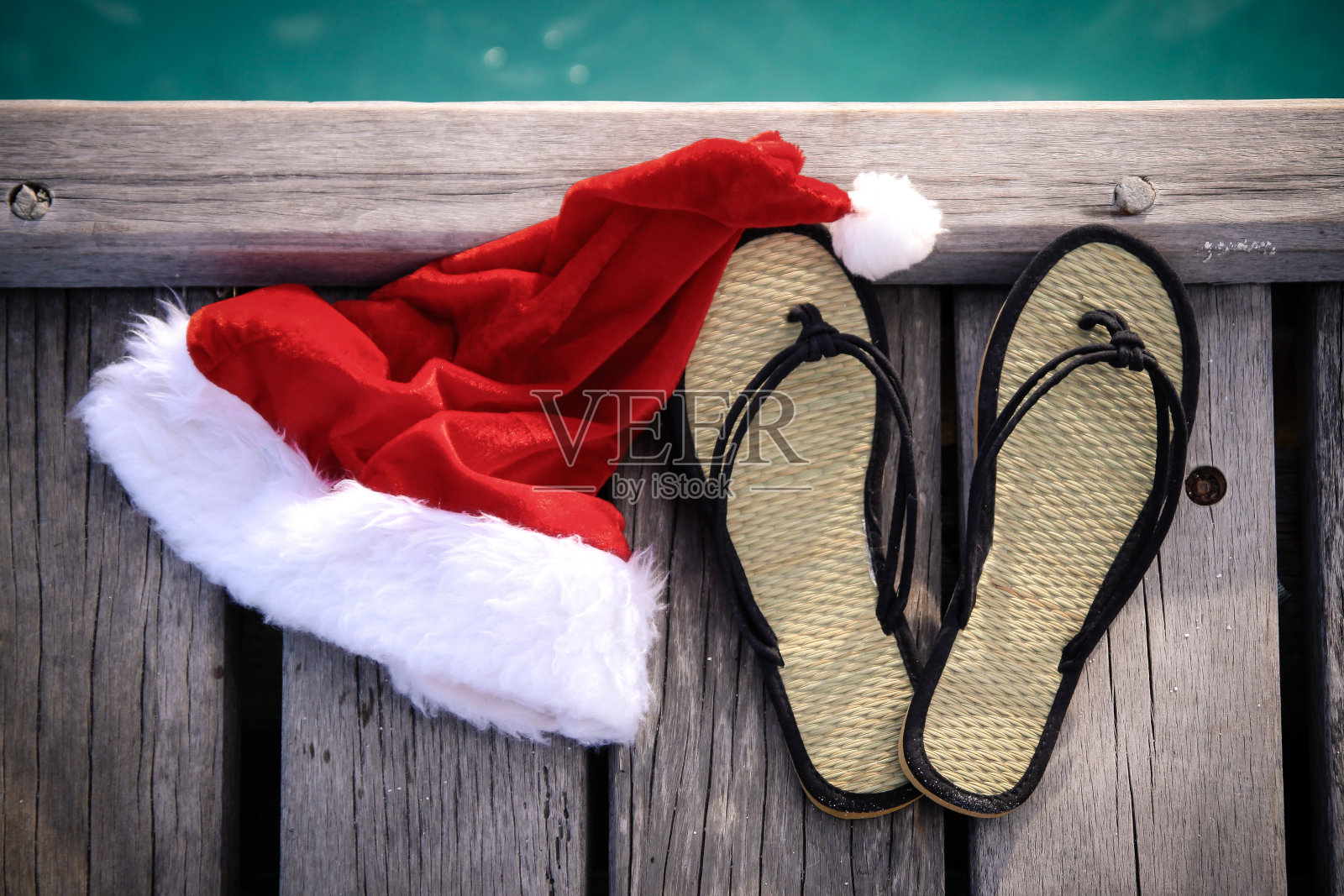 海边的夏日圣诞节照片摄影图片