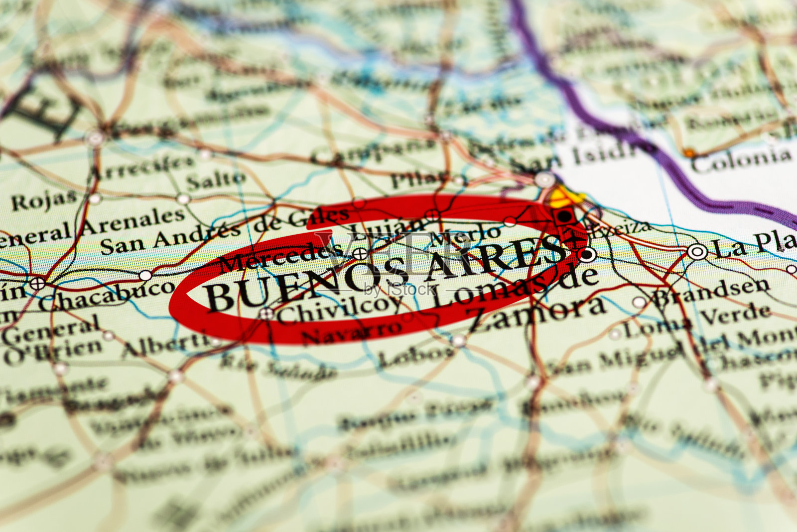 地图上的布宜诺斯艾利斯照片摄影图片
