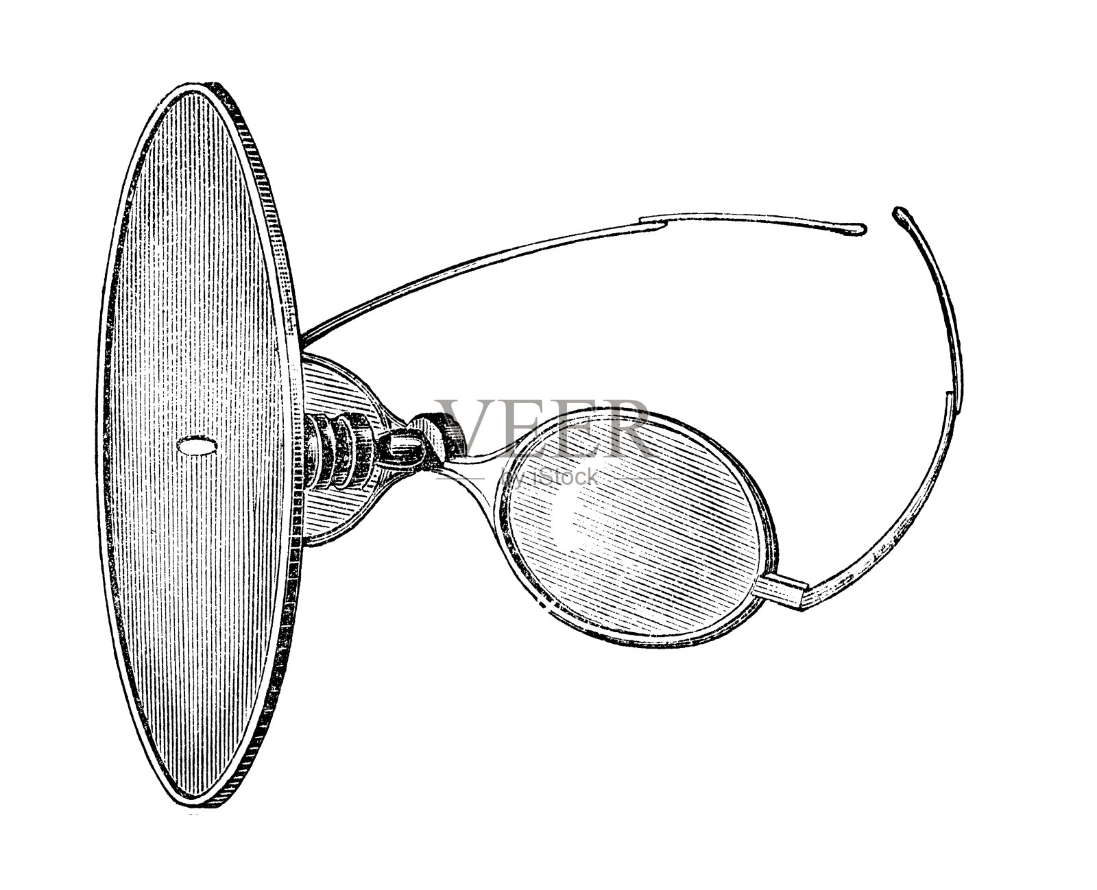 古董插图的医疗工具设计元素图片