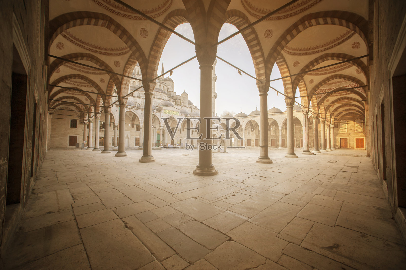 蓝色清真寺照片摄影图片