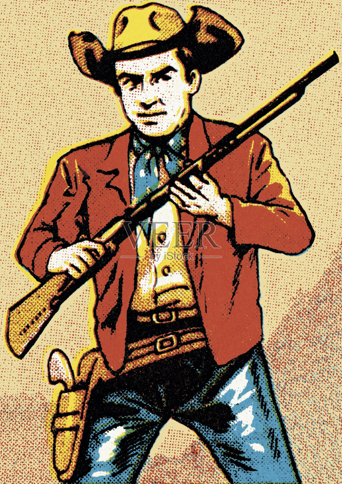 步枪牛仔设计元素图片