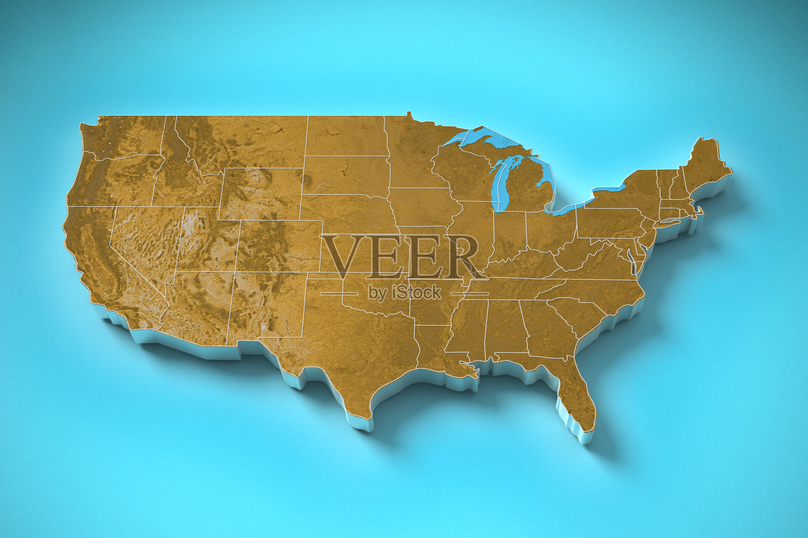 美国地形图照片摄影图片