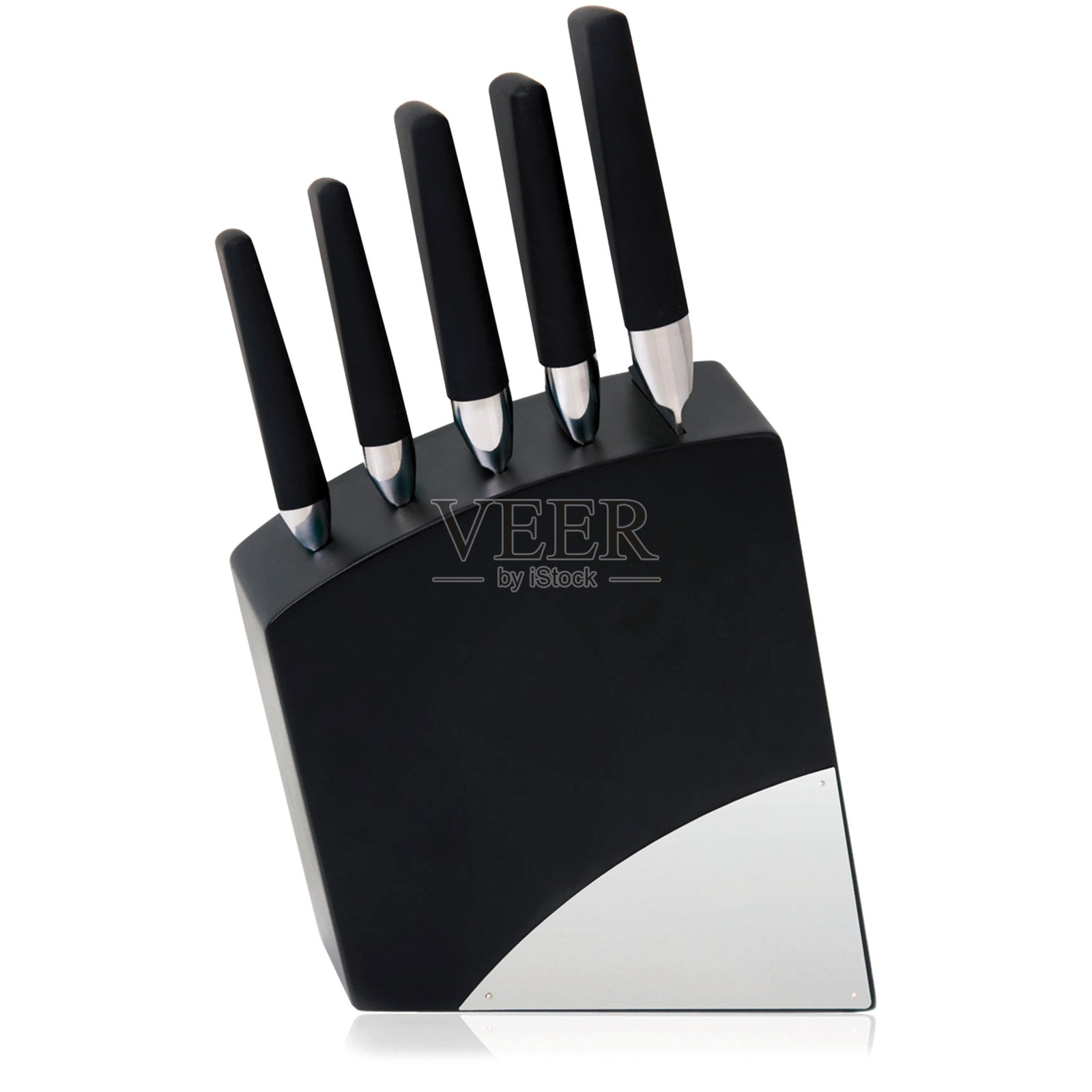 刀块设置隔离在白色背景照片摄影图片