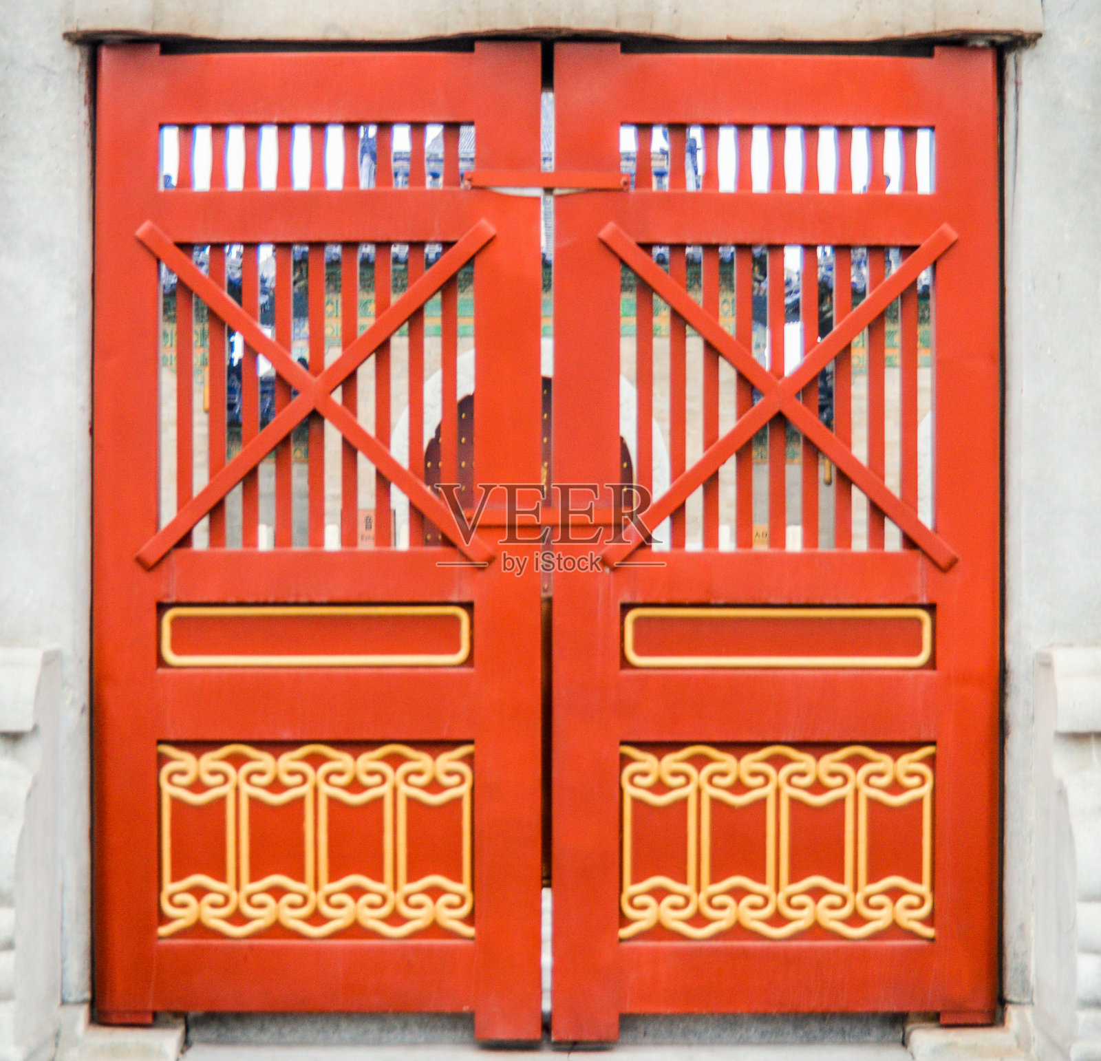 中国北京天坛的红门照片摄影图片