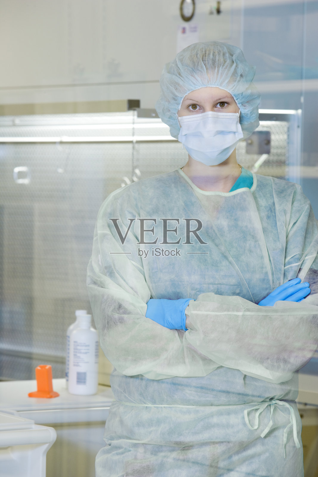 肖像医学研究人员在实验室设施照片摄影图片