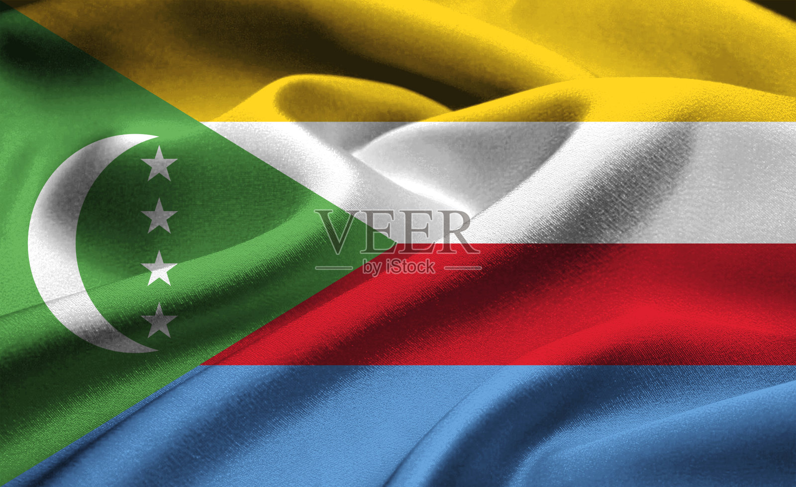 科摩罗国旗照片摄影图片