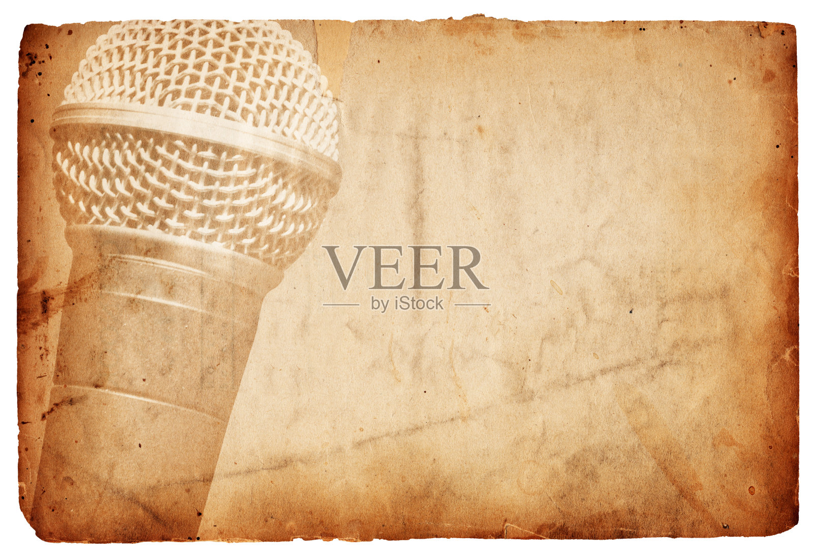 隔离麦克风纸XXXL照片摄影图片