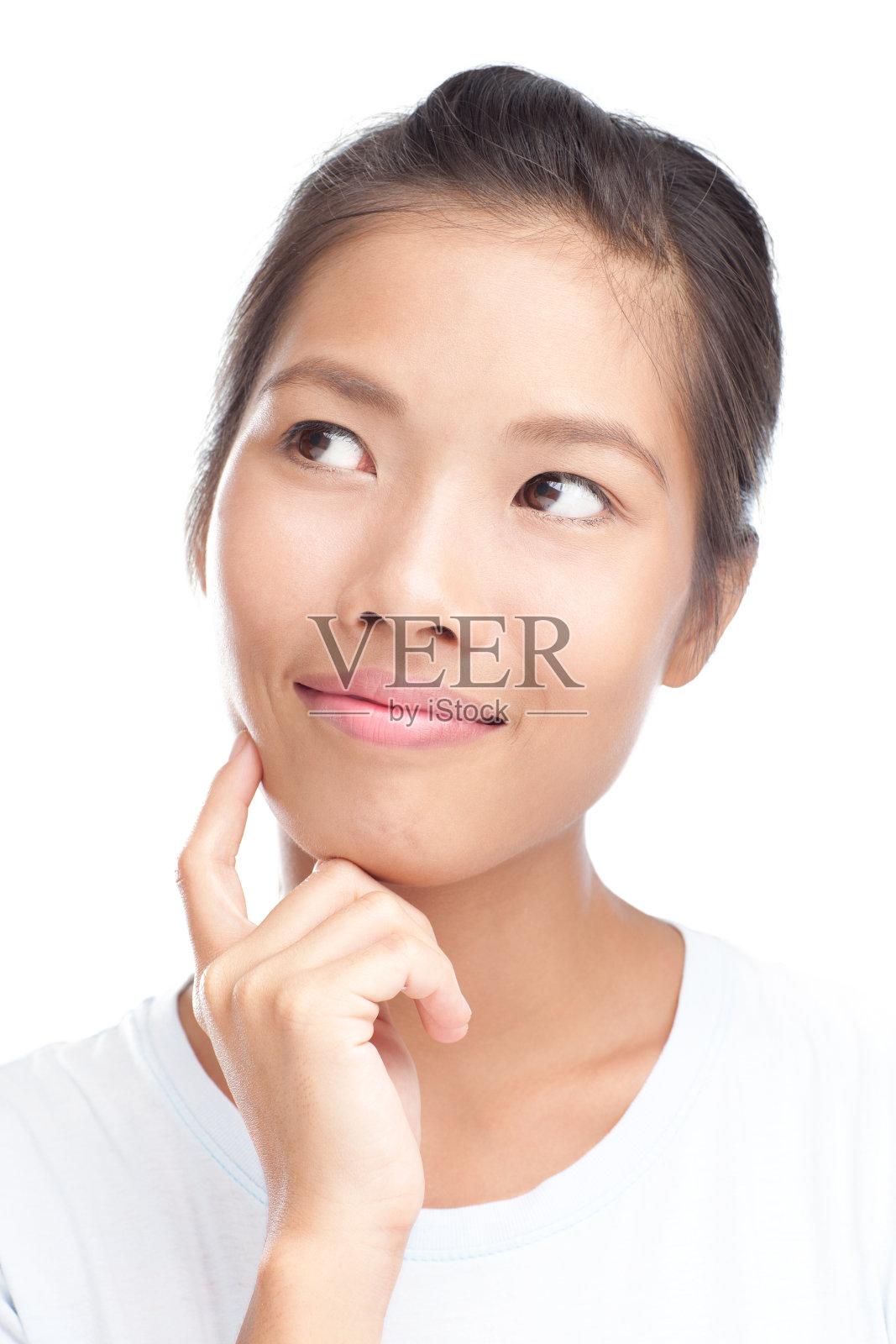 脸:思考照片摄影图片