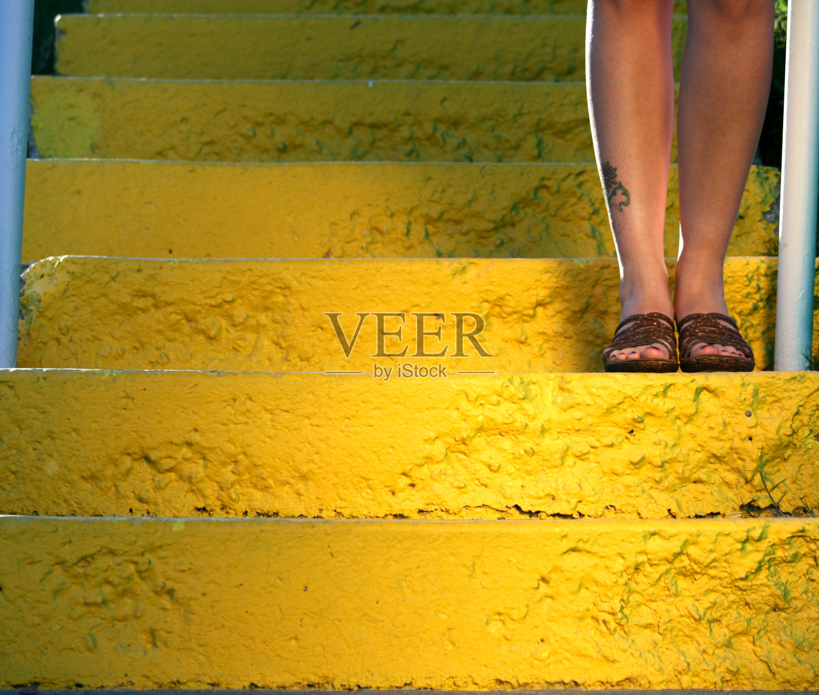 腿和楼梯照片摄影图片