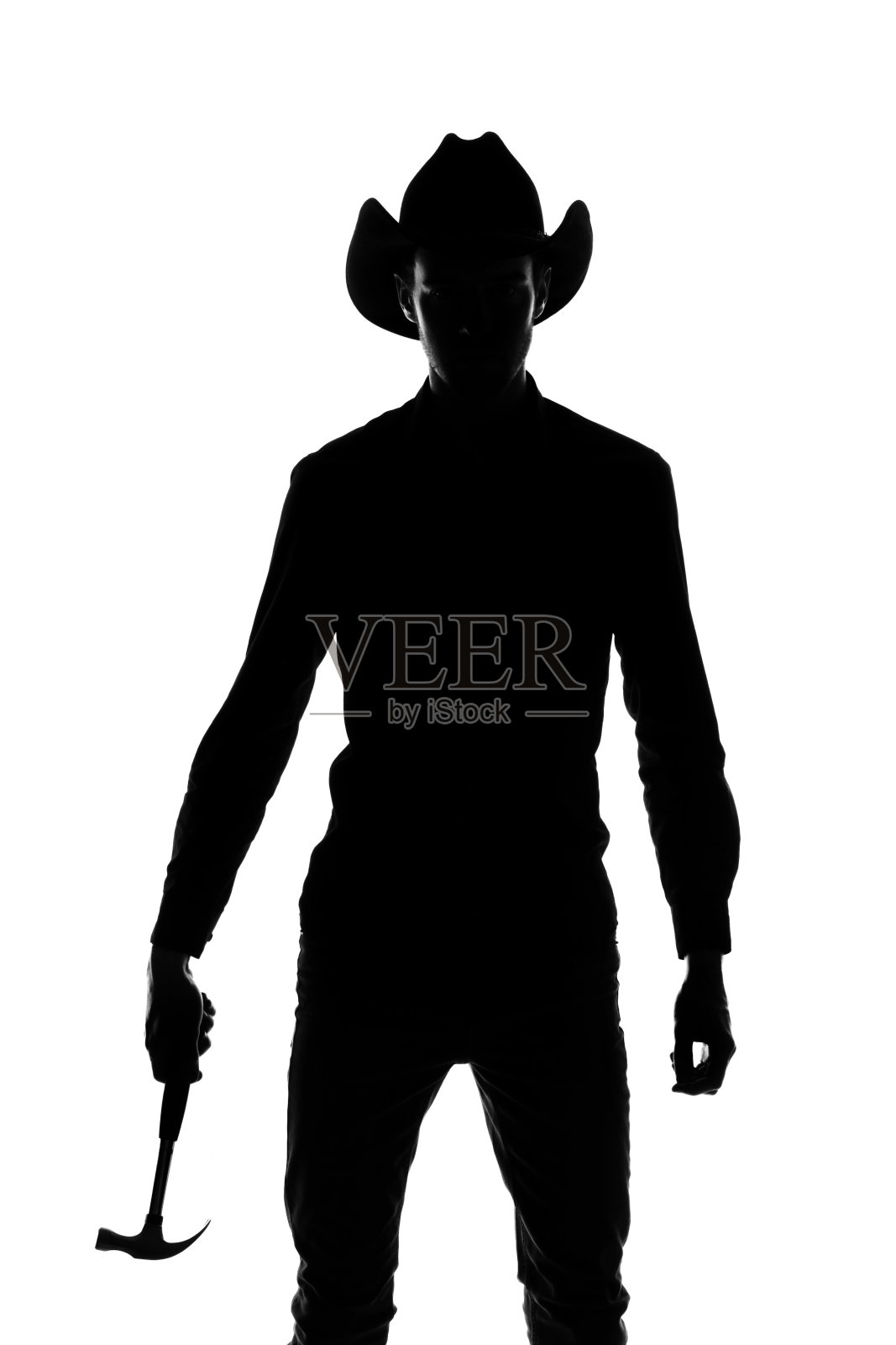 牛仔builder轮廓照片摄影图片