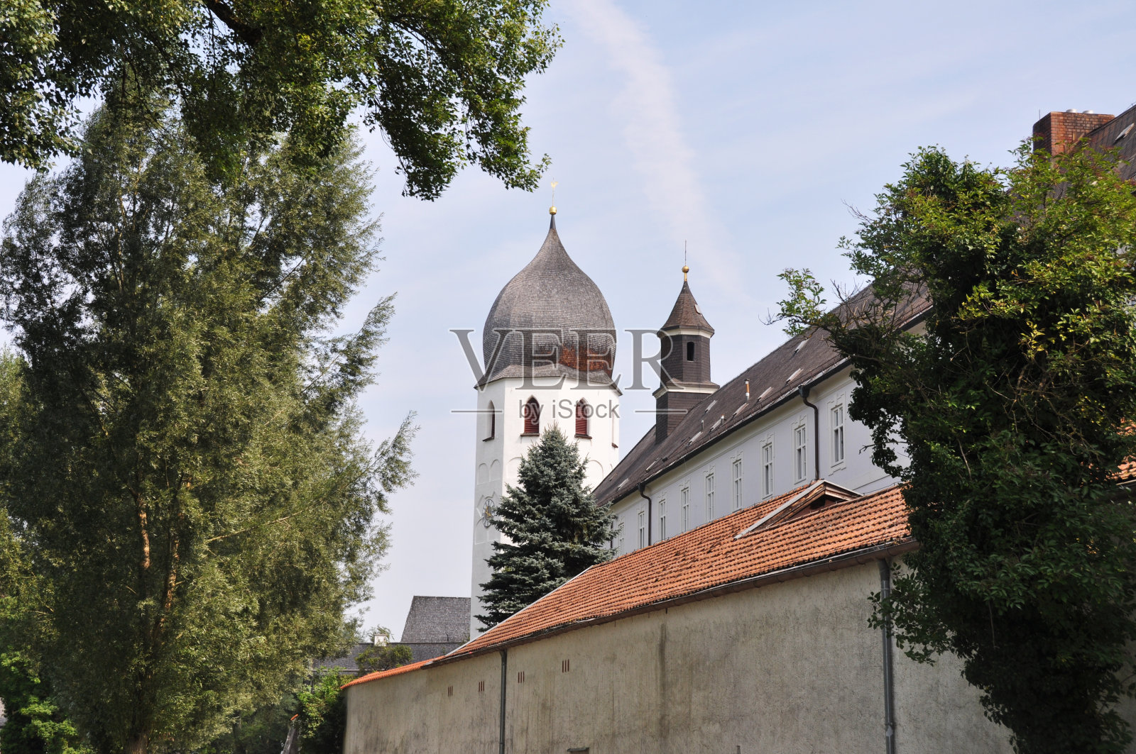 圣母湖修道院照片摄影图片