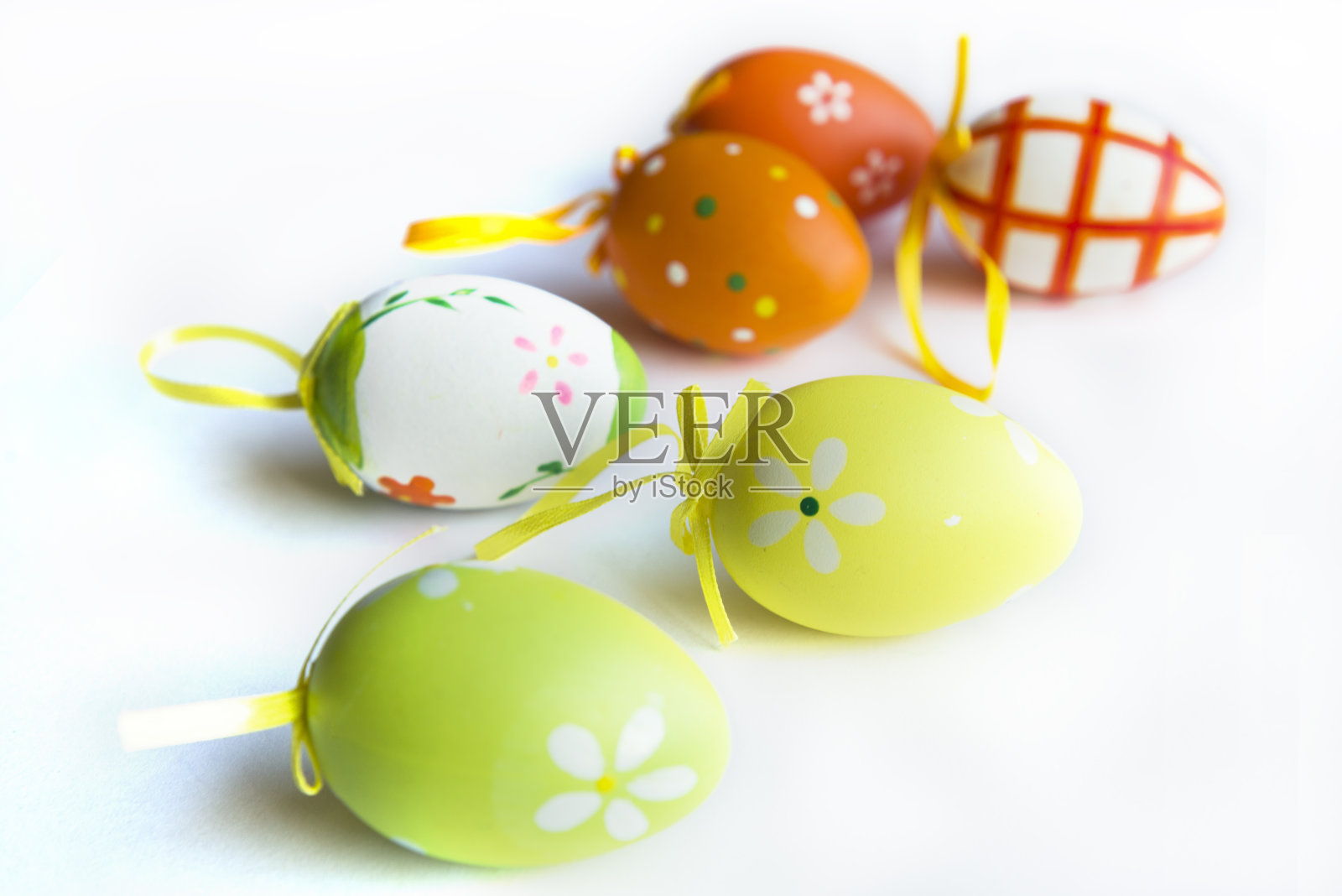 色彩斑斓的复活节彩蛋照片摄影图片