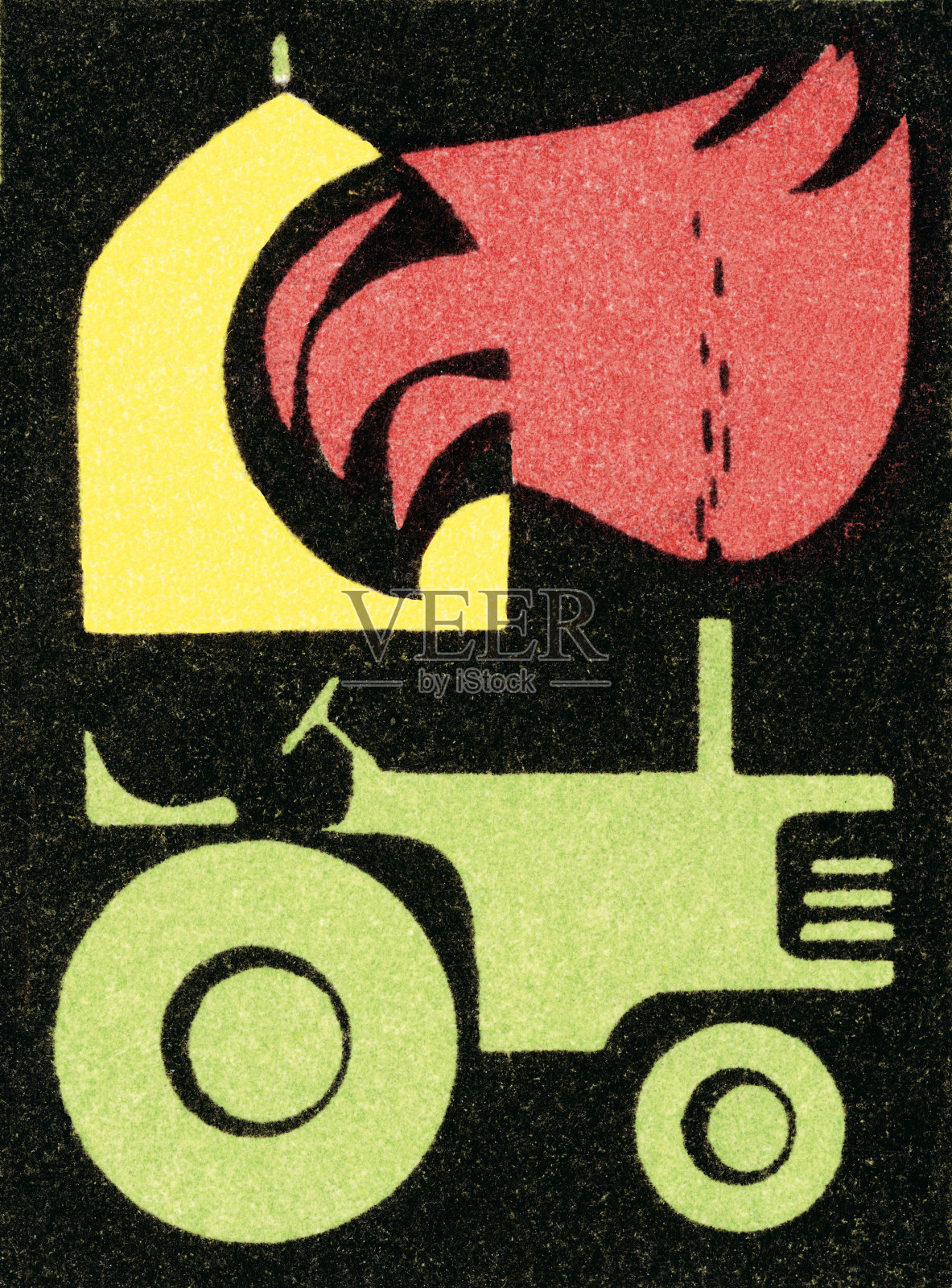 拖拉机插画图片素材