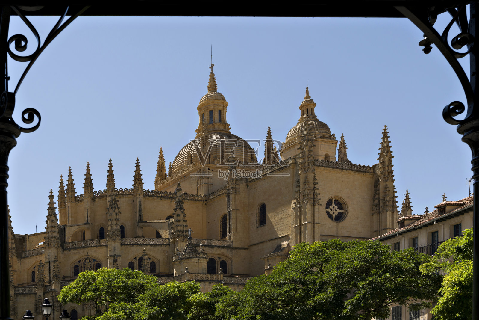 西班牙的建筑。塞戈维亚照片摄影图片