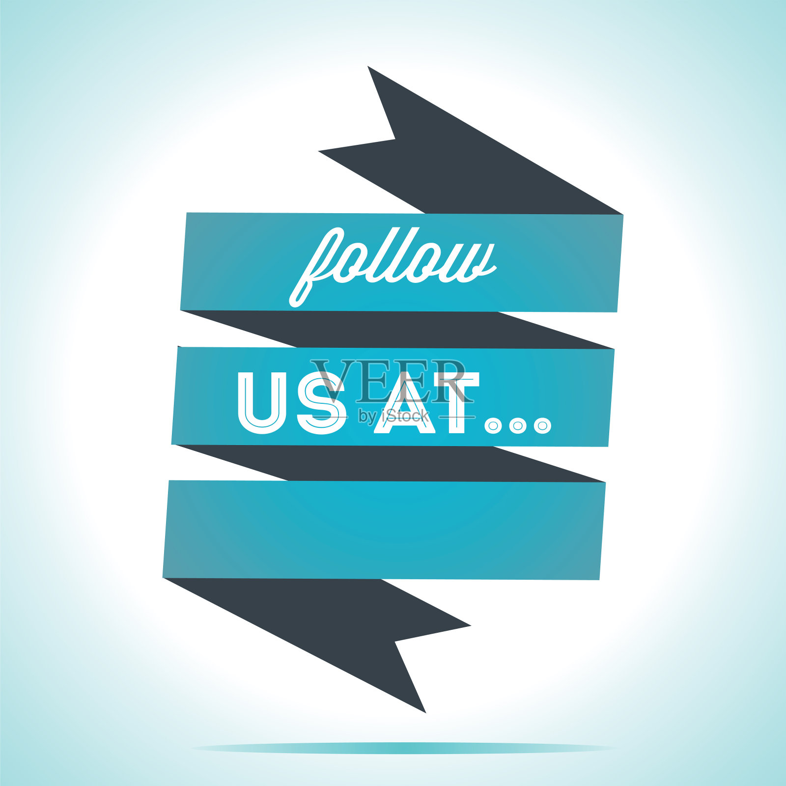 跟随我们在色带-光栅图像插画图片素材