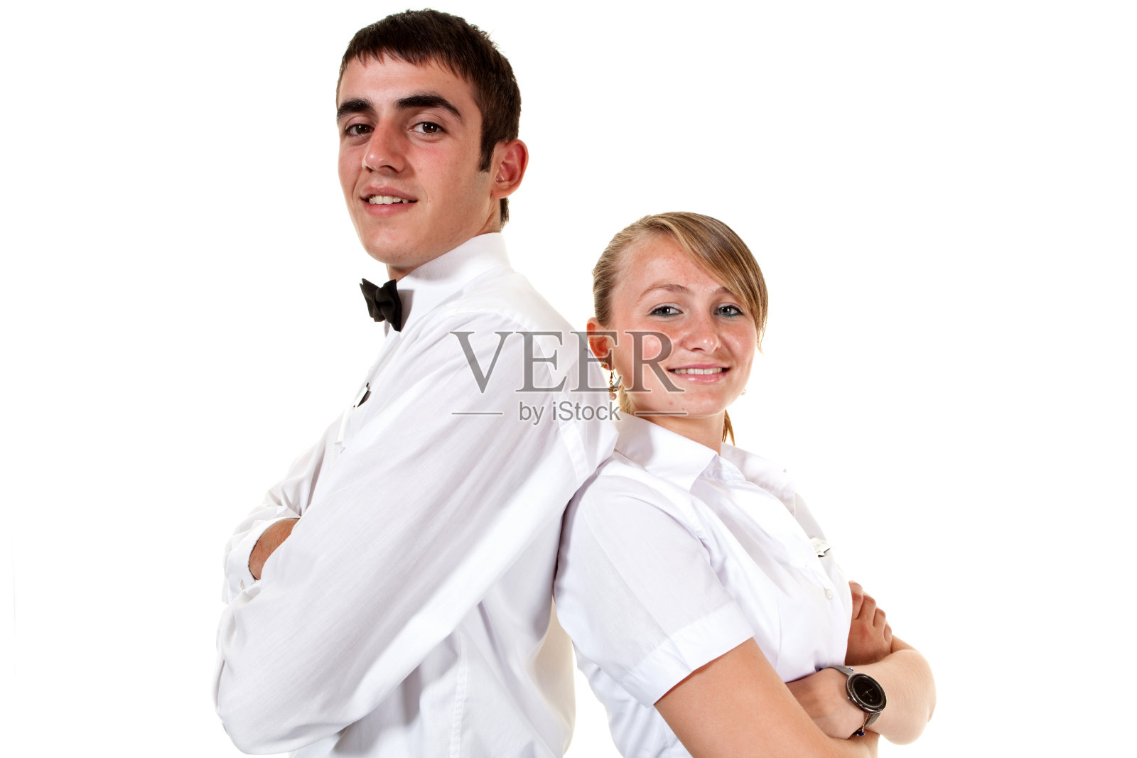 快乐的侍应生照片摄影图片