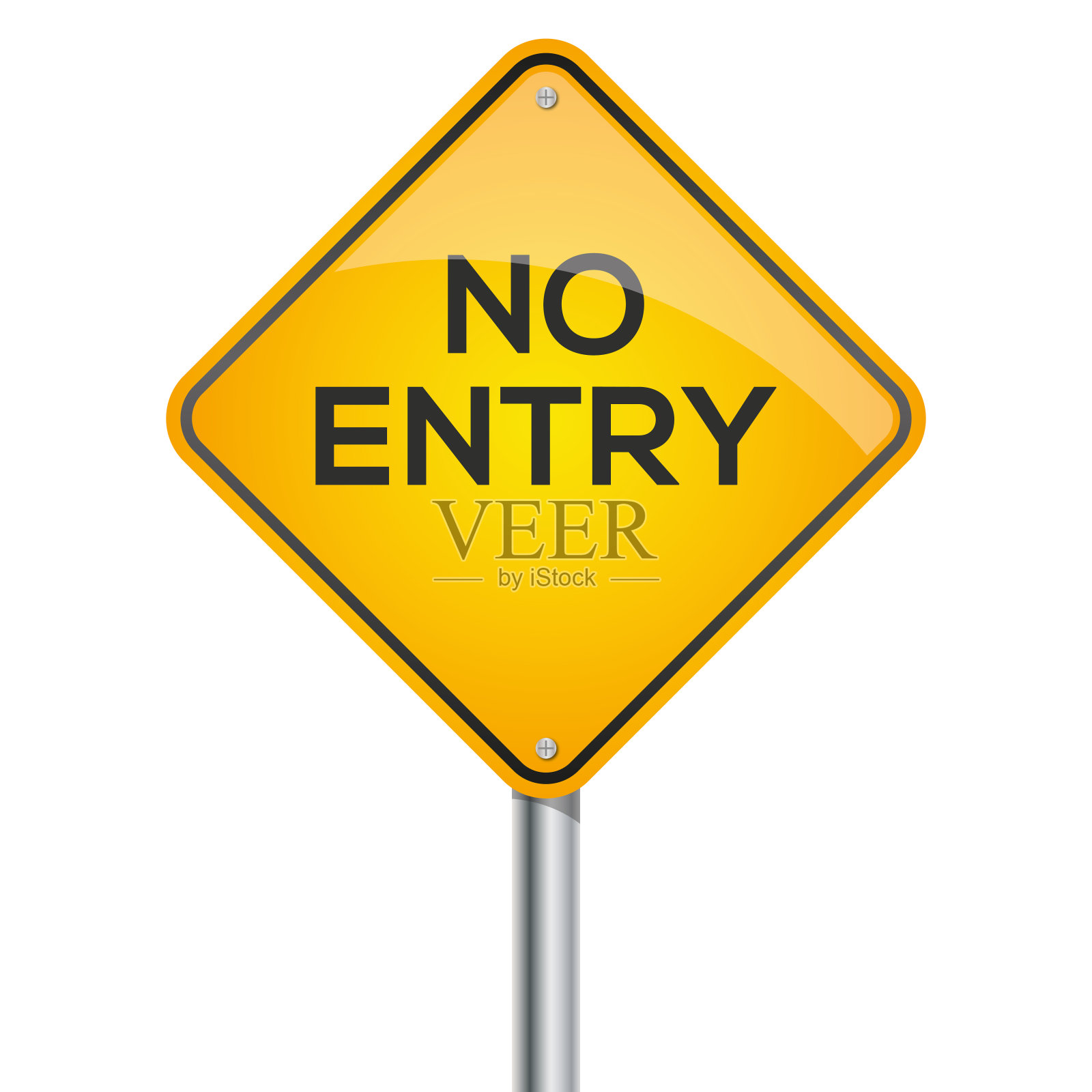 没有进入警告标志插画图片素材