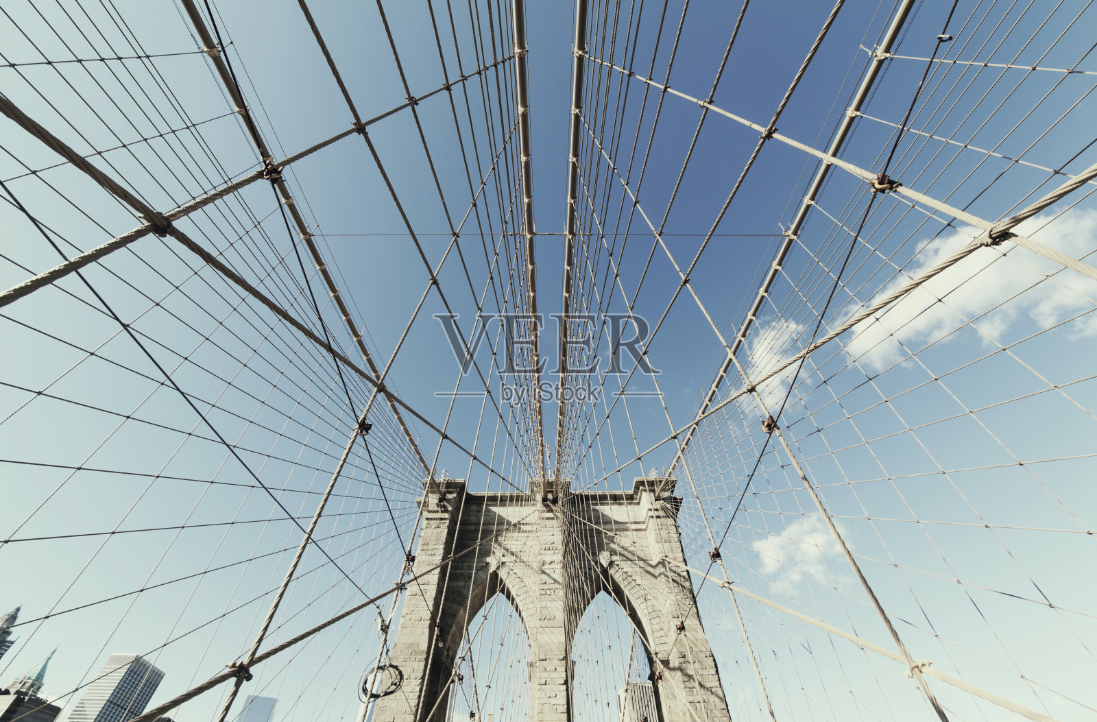 纽约布鲁克林大桥冷拱门照片摄影图片