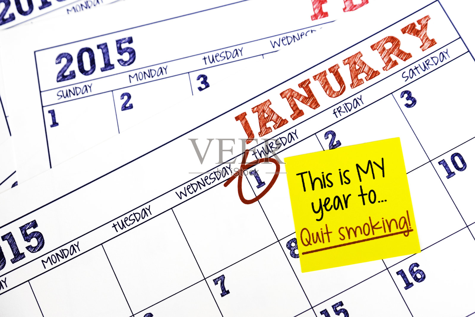 2015年戒烟的新年决心照片摄影图片