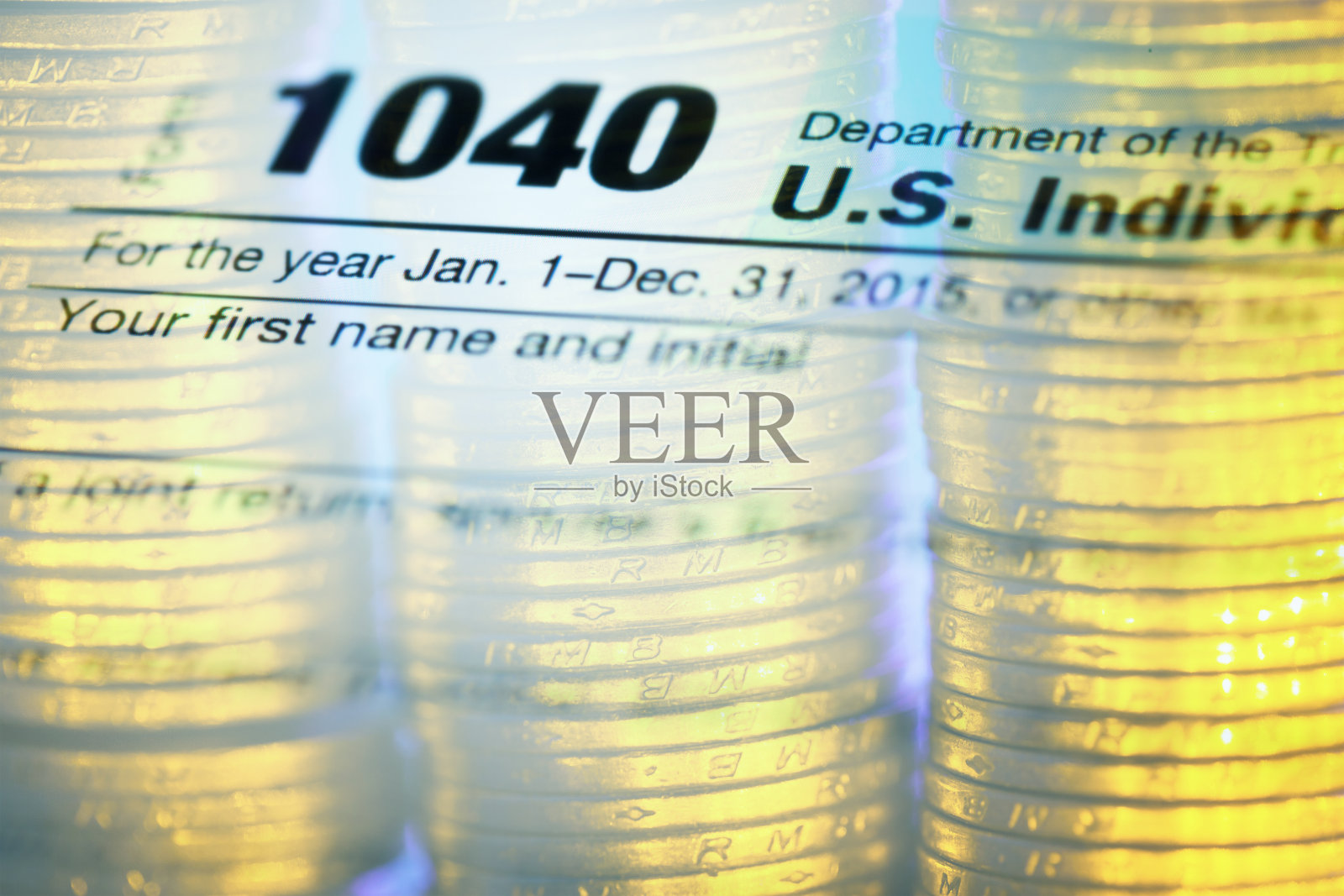 最新的1040税表照片摄影图片