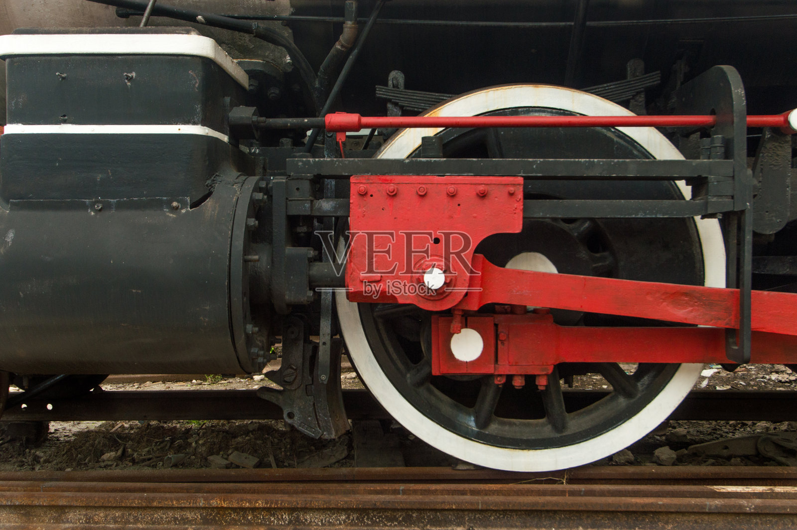 老式蒸汽火车的轮子照片摄影图片