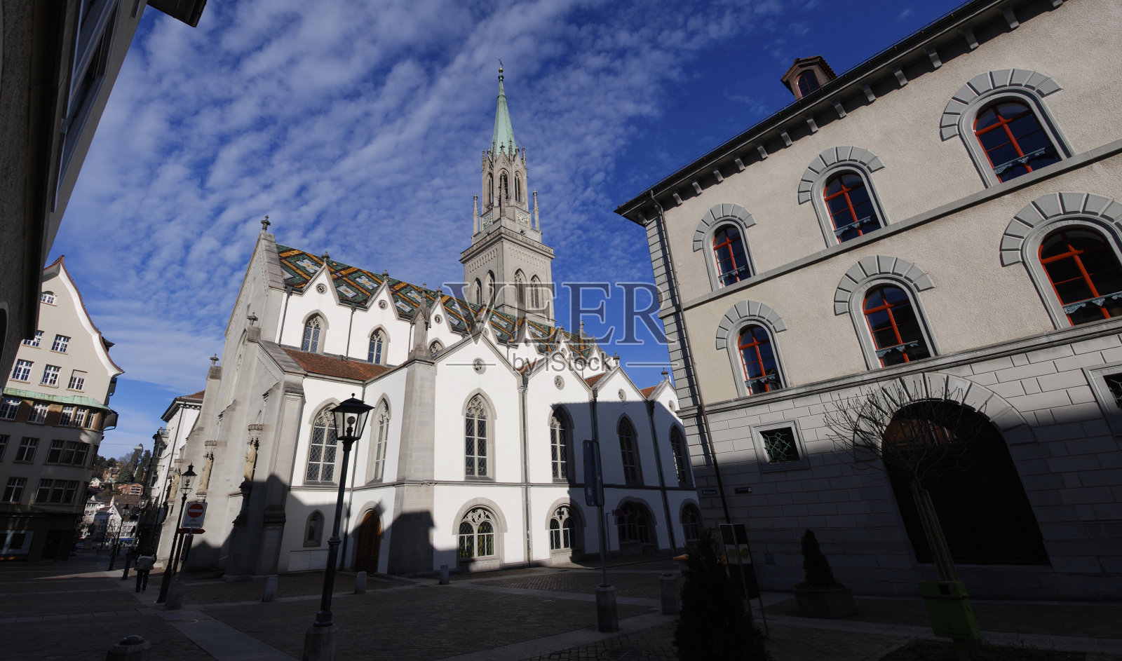 瑞士圣加仑的圣劳伦岑教堂照片摄影图片