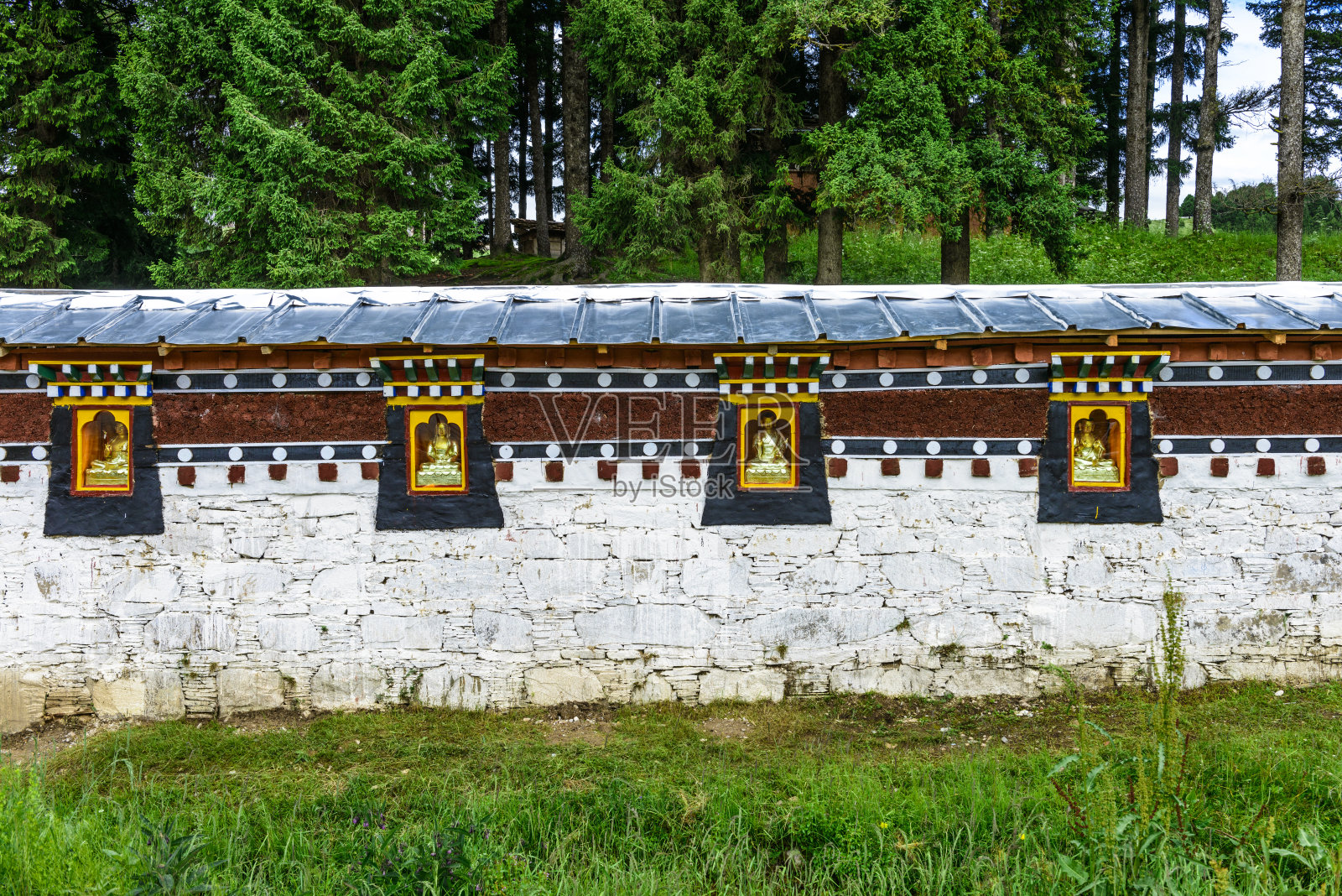 藏式古墙照片摄影图片