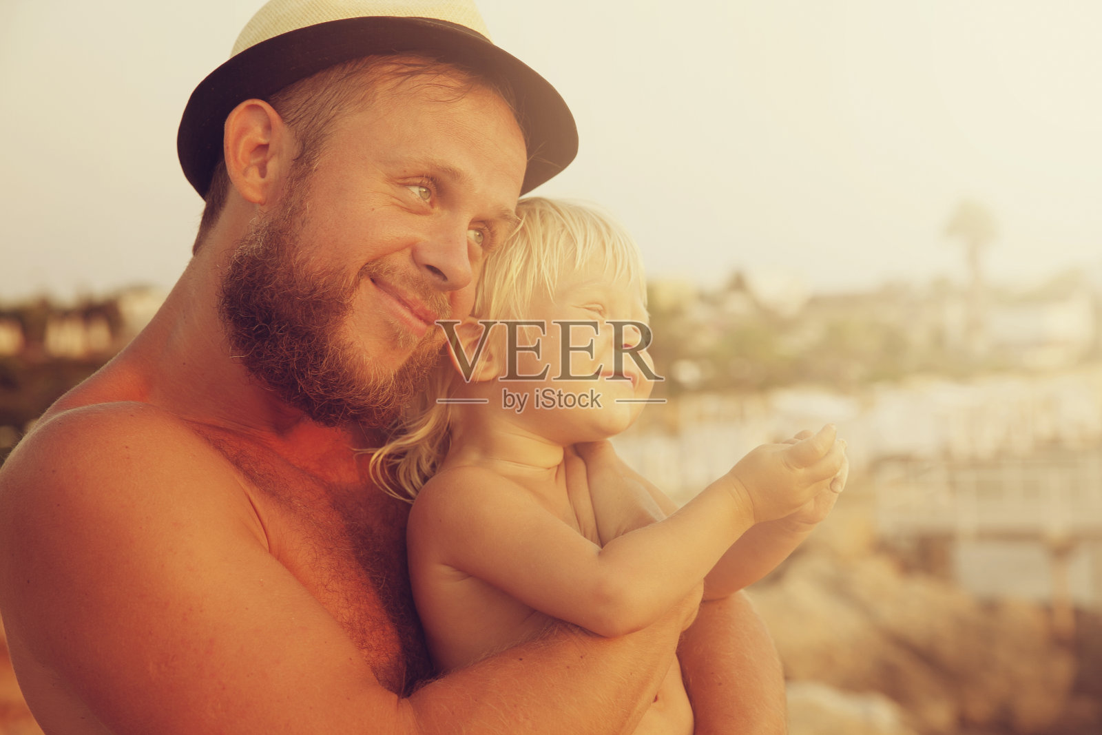 父亲和儿子照片摄影图片