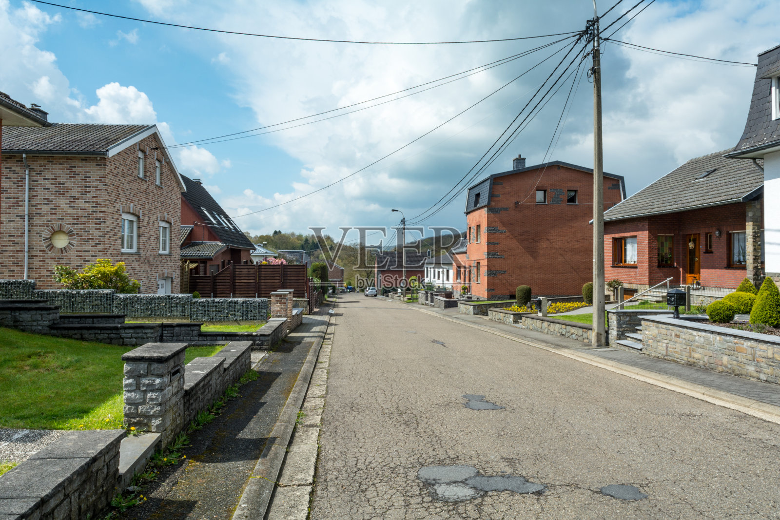 比利时东北的一条小街照片摄影图片