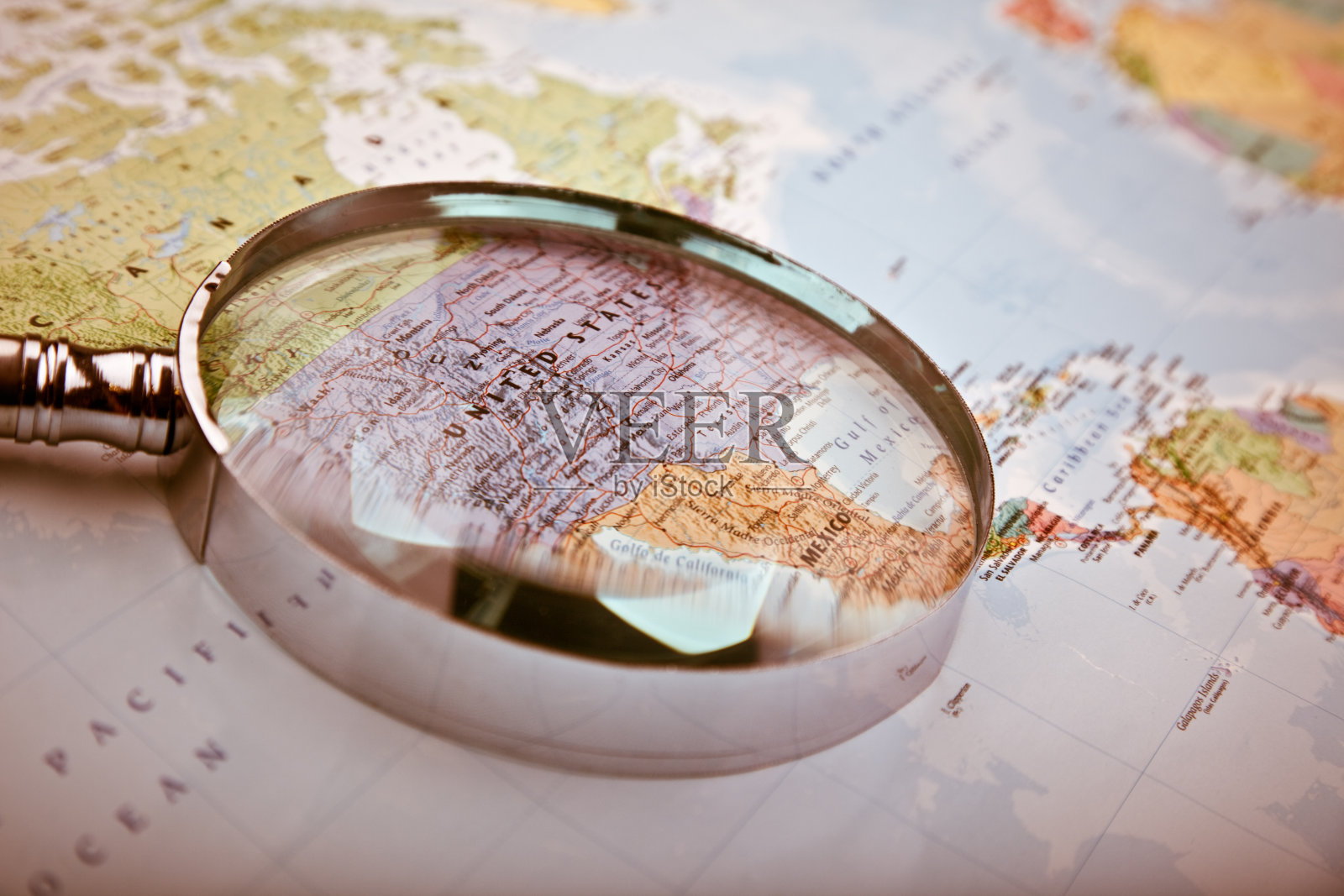 美国地图特写照片摄影图片